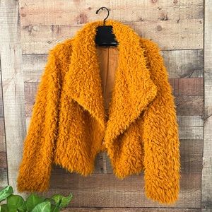 Vero Moda Orange Sherpa Coat
